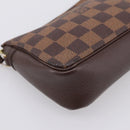 LOUIS VUITTON Damier Ebene Trousse Makeup Pouch N51982 LV Auth 199394V-15