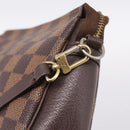 LOUIS VUITTON Damier Ebene Trousse Makeup Pouch N51982 LV Auth 199394V-17