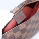 LOUIS VUITTON Damier Ebene Trousse Makeup Pouch N51982 LV Auth 199394V-18