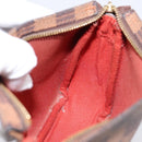 LOUIS VUITTON Damier Ebene Trousse Makeup Pouch N51982 LV Auth 199394V-19
