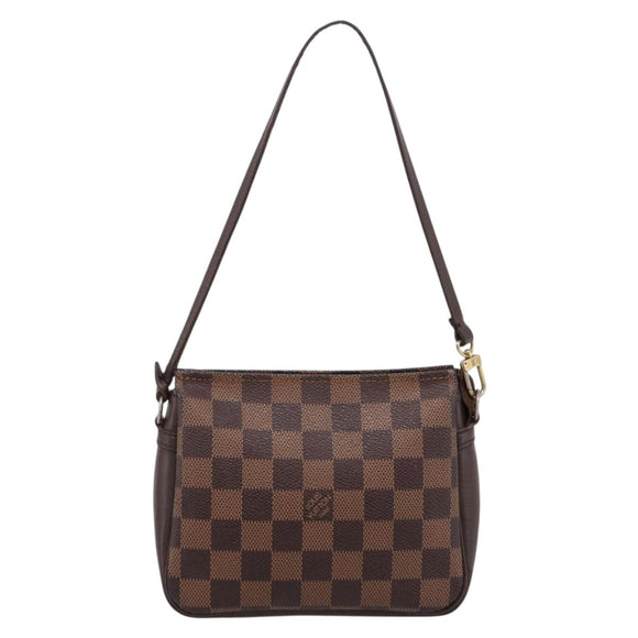 LOUIS VUITTON Damier Ebene Trousse Makeup Pouch N51982 LV Auth 199394V