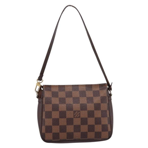 LOUIS VUITTON Damier Ebene Trousse Makeup Pouch N51982 LV Auth 199394V