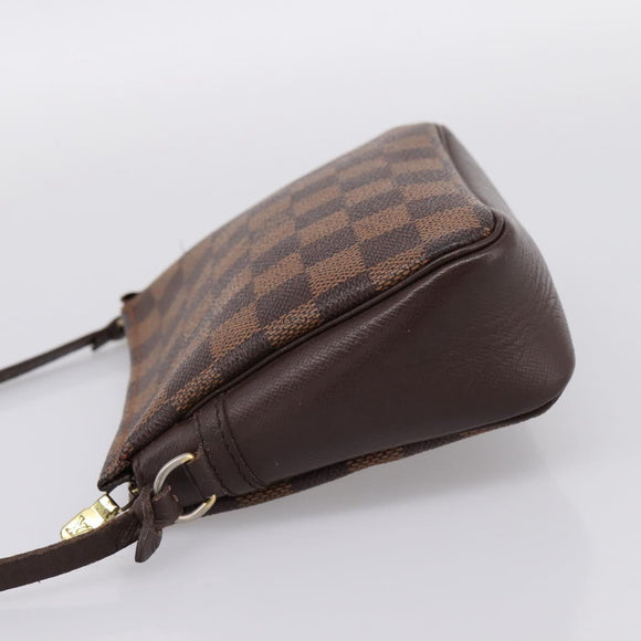 LOUIS VUITTON Damier Ebene Trousse Makeup Pouch N51982 LV Auth 199394V