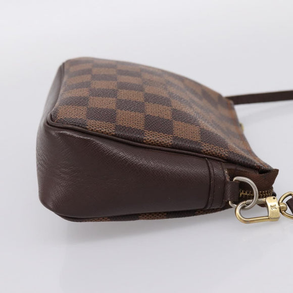 LOUIS VUITTON Damier Ebene Trousse Makeup Pouch N51982 LV Auth 199394V