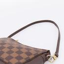 LOUIS VUITTON Damier Ebene Trousse Makeup Pouch N51982 LV Auth 199394V-8