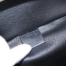 CELINE Macadam Canvas Vanity Hand Bag PVC Leather Black Gold Auth 199395-19