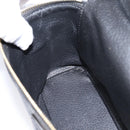 CELINE Macadam Canvas Vanity Hand Bag PVC Leather Black Gold Auth 199395-21