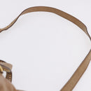 Miu Miu Hand Bag Leather 2way Beige Gold Auth 199396A-15