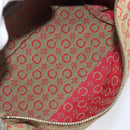CELINE C Macadam Canvas Hand Bag Beige Gold Auth 199397-16