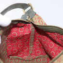 CELINE C Macadam Canvas Hand Bag Beige Gold Auth 199397-17