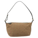 CELINE C Macadam Canvas Hand Bag Beige Gold Auth 199397-2