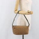 CELINE C Macadam Canvas Hand Bag Beige Gold Auth 199397-22