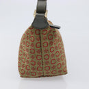 CELINE C Macadam Canvas Hand Bag Beige Gold Auth 199397-5