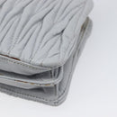 Miu Miu Matelasse Shoulder Bag Leather Light Blue Gold Auth 199398M-12