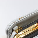 Miu Miu Matelasse Shoulder Bag Leather Light Blue Gold Auth 199398M-17