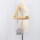 Miu Miu Matelasse Shoulder Bag Leather Light Blue Gold Auth 199398M-25