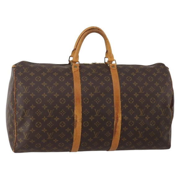 LOUIS VUITTON Monogram Keepall 55 Boston Bag M41424 LV Auth 199400