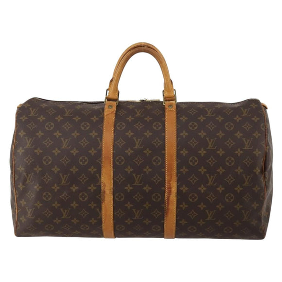 LOUIS VUITTON Monogram Keepall 55 Boston Bag M41424 LV Auth 199400