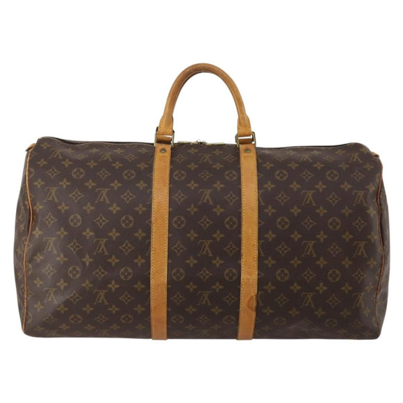 LOUIS VUITTON Monogram Keepall 55 Boston Bag M41424 LV Auth 199400