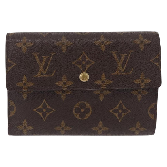 LOUIS VUITTON Monogram Porte TresorEtui Papie Wallet M61202 LV Auth 199402
