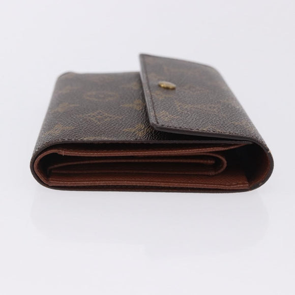 LOUIS VUITTON Monogram Porte TresorEtui Papie Wallet M61202 LV Auth 199402