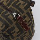 FENDI Zucca Canvas Hand Bag Black Brown Auth 199404-14