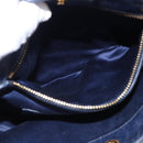 Miu Miu Hand Bag Leather Navy Gold Auth 199407V-28