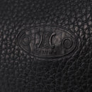 CELINE Shoulder Bag Leather Black Gold Auth 199408V-17