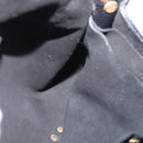 CELINE Shoulder Bag Leather Black Gold Auth 199408V-25
