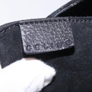 CELINE Shoulder Bag Leather Black Gold Auth 199408V-28