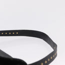 CELINE Shoulder Bag Leather Black Gold Auth 199408V-8