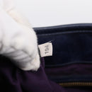 Miu Miu Matelasse Hand Bag Leather 2way Navy Gold Auth 199410V-11