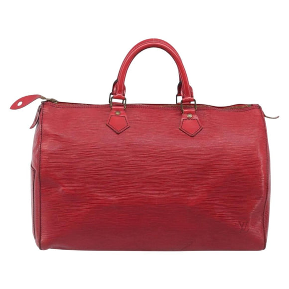 LOUIS VUITTON Epi Speedy 35 Hand Bag Castilian Red M42997 LV Auth 199412