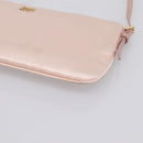 Miu Miu Shoulder Bag Satin Pink Gold Auth 199414A-9