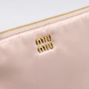 Miu Miu Shoulder Bag Satin Pink Gold Auth 199414A-17