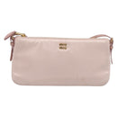Miu Miu Shoulder Bag Satin Pink Gold Auth 199414A-13