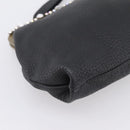 Miu Miu Shoulder Bag Leather Black Gold Auth 199415V-14