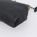 Miu Miu Shoulder Bag Leather Black Gold Auth 199415V-15