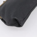 Miu Miu Shoulder Bag Leather Black Gold Auth 199415V-16