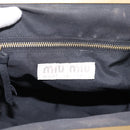 Miu Miu Shoulder Bag Leather Black Gold Auth 199415V-10
