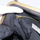 Miu Miu Shoulder Bag Leather Black Gold Auth 199415V-19