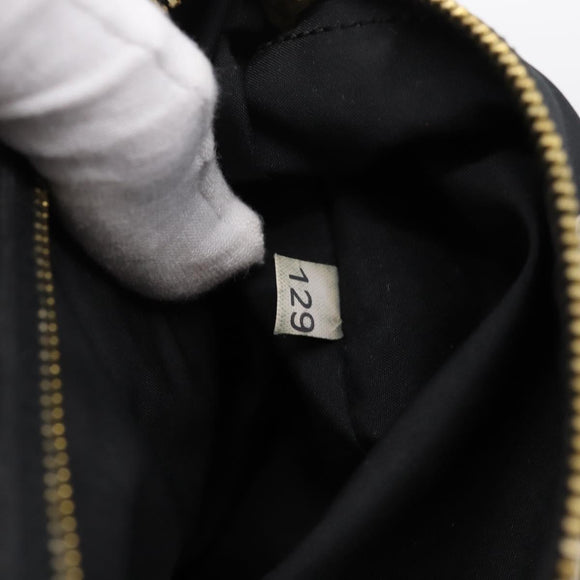 Miu Miu Shoulder Bag Leather Black Gold Auth 199415V