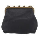 Miu Miu Shoulder Bag Leather Black Gold Auth 199415V-2