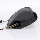 Miu Miu Shoulder Bag Leather Black Gold Auth 199415V-3