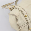 Miu Miu Shoulder Bag Leather Beige Gold Auth 199416A-13