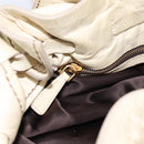 Miu Miu Shoulder Bag Leather Beige Gold Auth 199416A-20