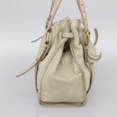 Miu Miu Shoulder Bag Leather Beige Gold Auth 199416A-5