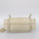 Miu Miu Shoulder Bag Leather Beige Gold Auth 199416A-9
