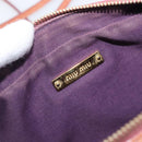 Miu Miu Shoulder Bag Leather Embossed Brown Gold Auth 199420A-19