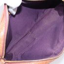 Miu Miu Shoulder Bag Leather Embossed Brown Gold Auth 199420A-11